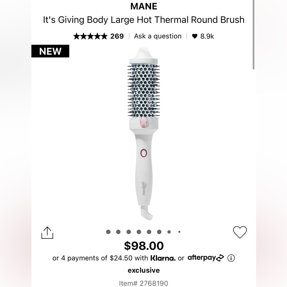 EUC Large Hot Round Brush